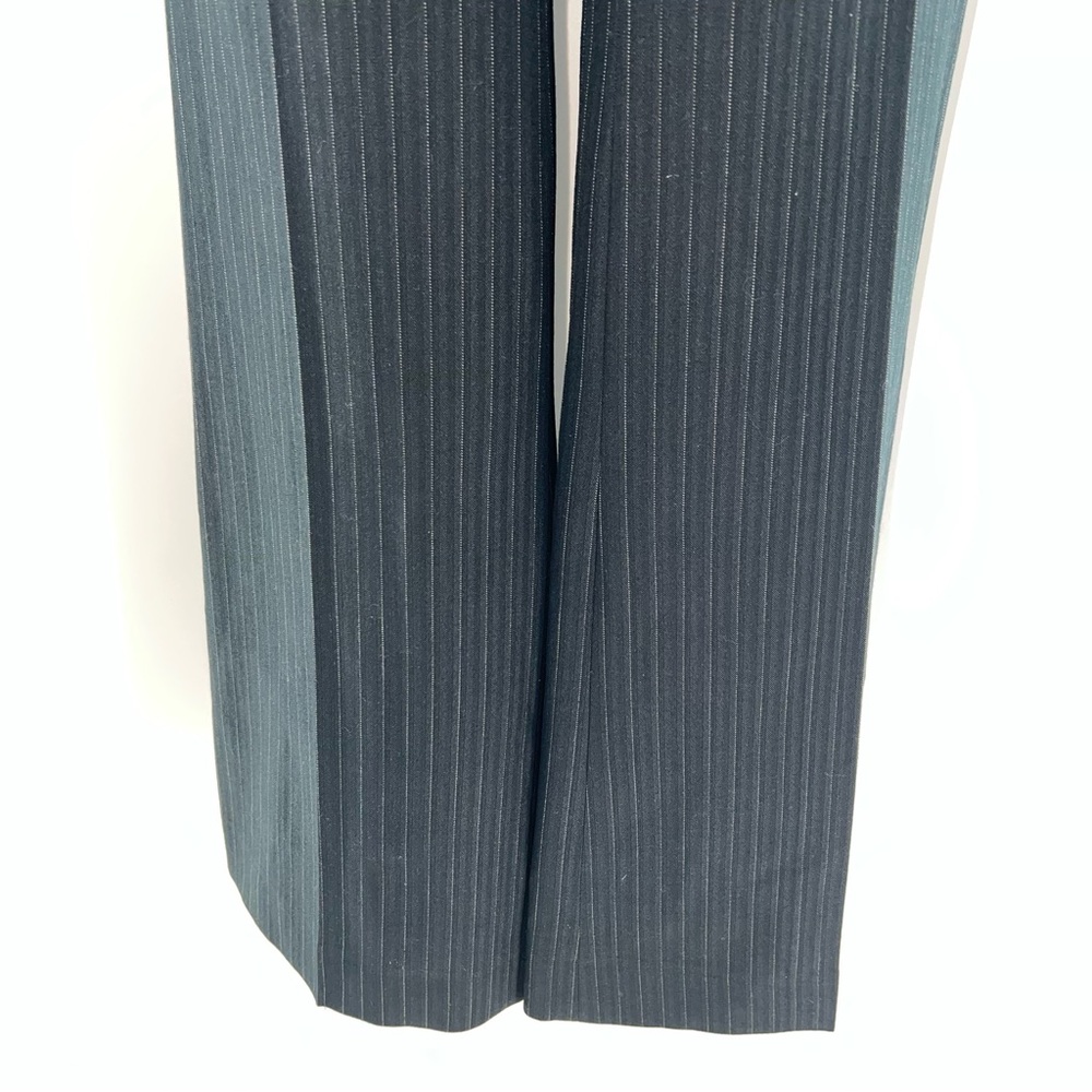 Tahari Black Wide-Leg Women's Work/Professional Pants w/ gray Pinstripes-Size 10 - Picture 3 of 10
